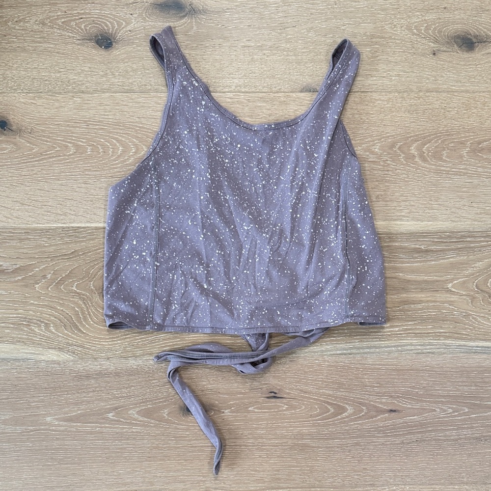 lululemon athletica Purple tie in the back Crop Top